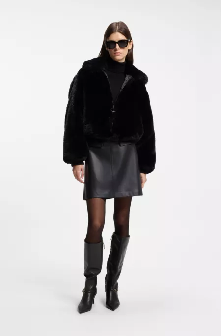 Softe Jacke aus Kunstfell mit Reißverschluss