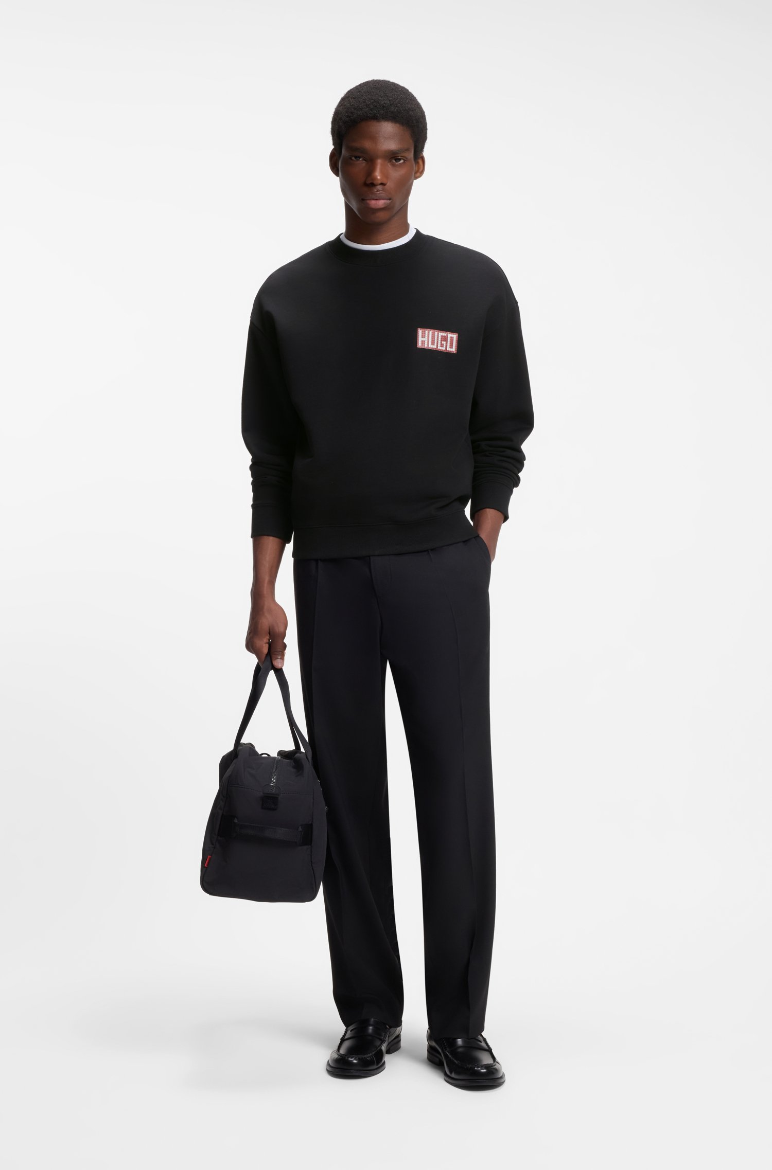 Hugo Sweatshirt 'Durec' mint / roströd / svart herr – bild 4