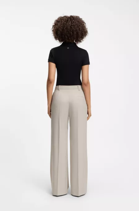 Pantalon large Regular en tissu stretch