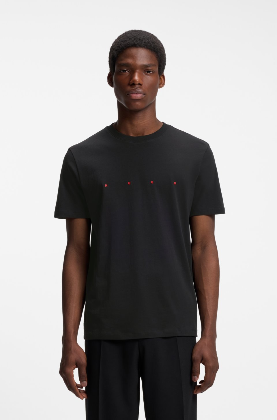 Cotton-jersey T-shirt with logo detail