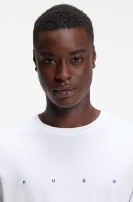 Cotton-jersey T-shirt with logo detail, White