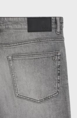 Jeans Maine regular fit in comodo denim elasticizzato grigio, Grigio chiaro