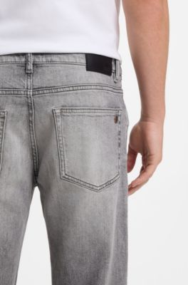 Jeans Maine regular fit in comodo denim elasticizzato grigio, Grigio chiaro