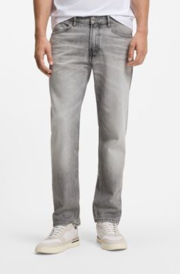 Jeans Maine regular fit in comodo denim elasticizzato grigio, Grigio chiaro