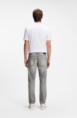 Jeans Maine regular fit in comodo denim elasticizzato grigio, Grigio chiaro