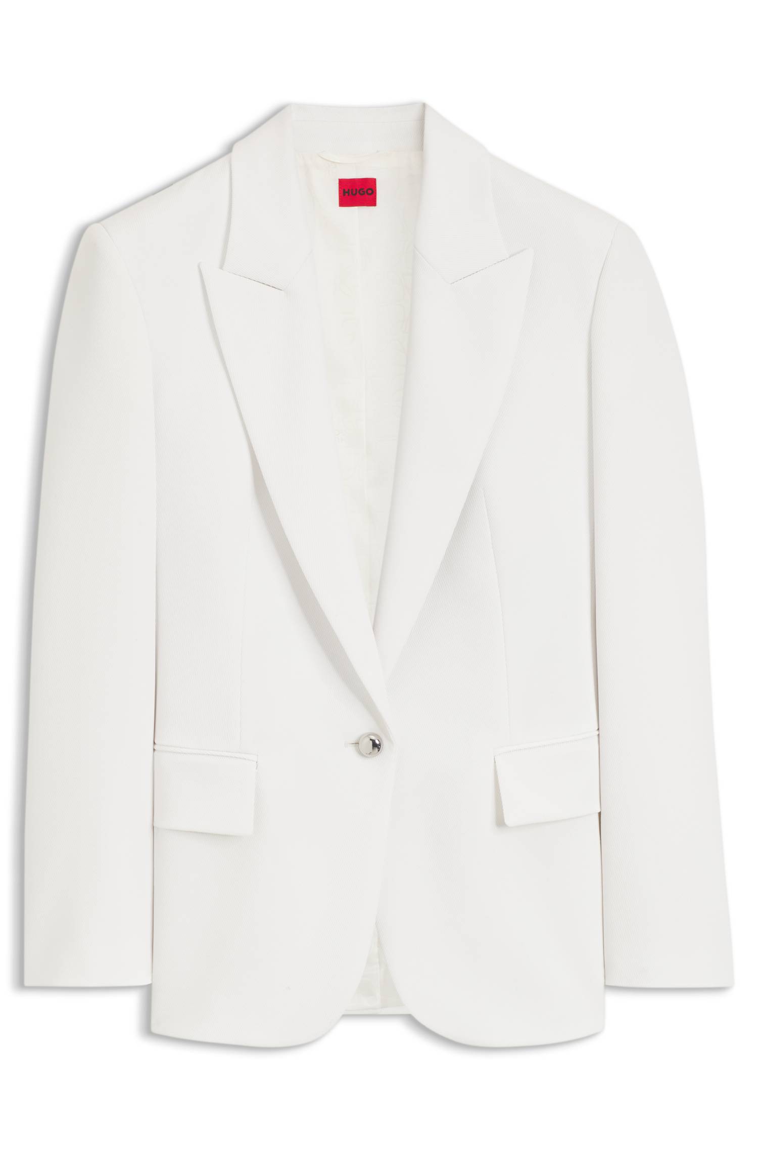 Hugo Regular-fit blazer with metal button dam – bild 4