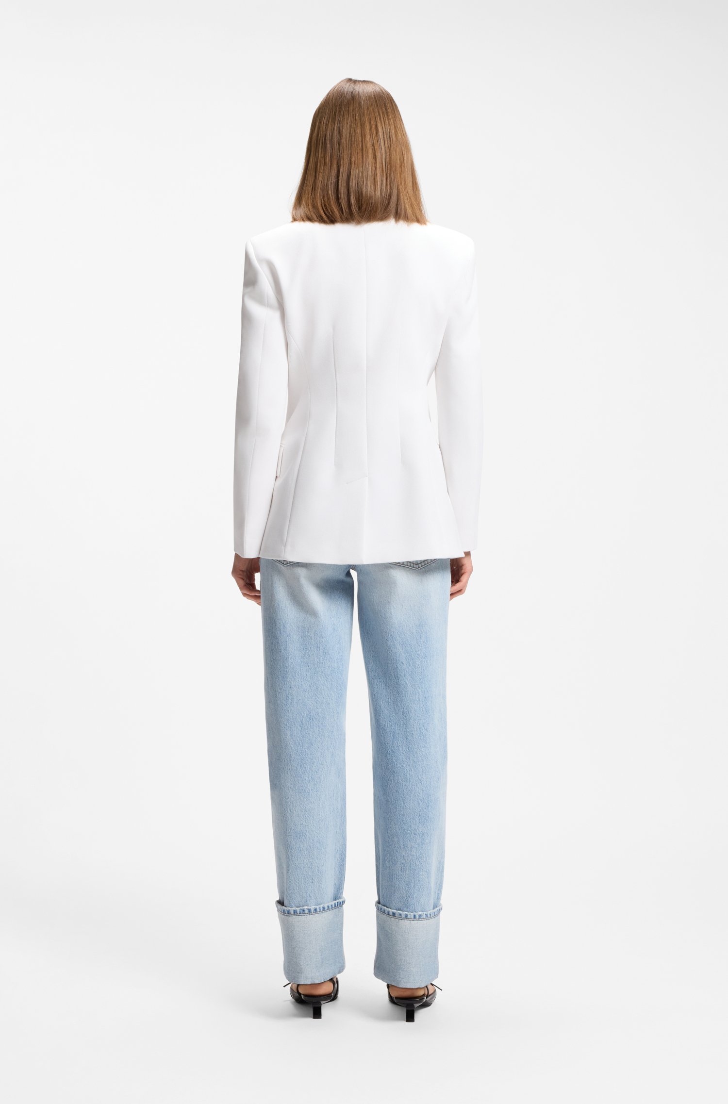 Hugo Regular-fit blazer with metal button dam – bild 2