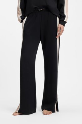 Tracksuit bottoms with contrast-stripe side seams
