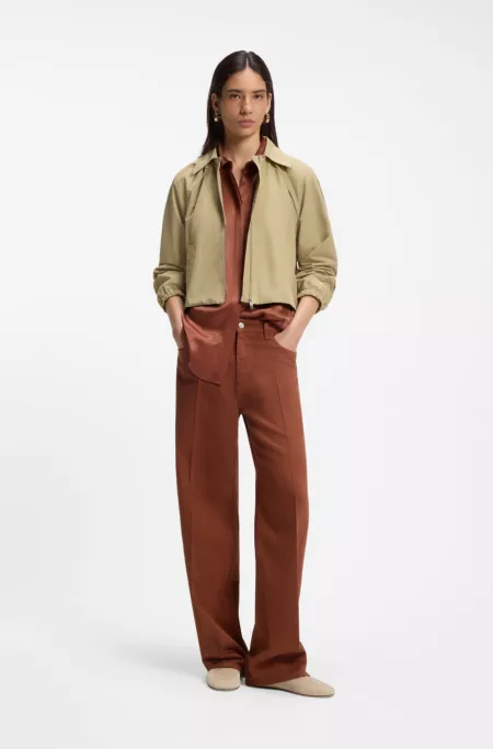 Relaxed-fit coloured jeans in soft cotton blend
