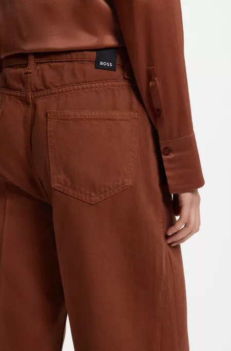 Relaxed-fit coloured jeans in soft cotton blend