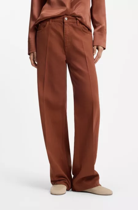 Relaxed-fit coloured jeans in soft cotton blend