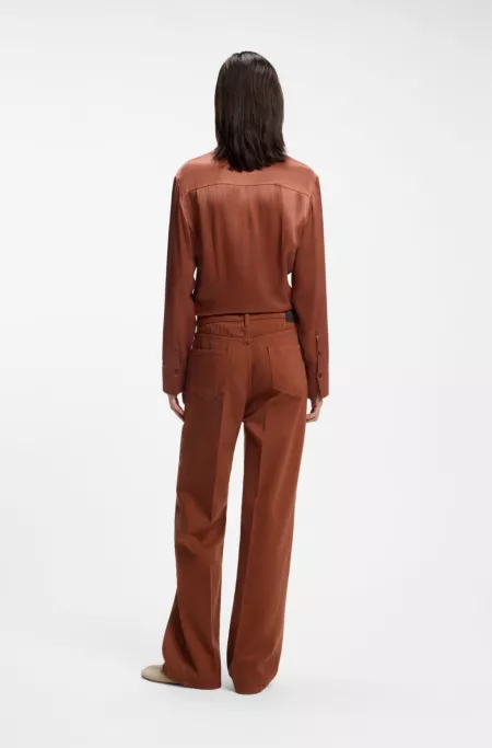 Relaxed-fit coloured jeans in soft cotton blend