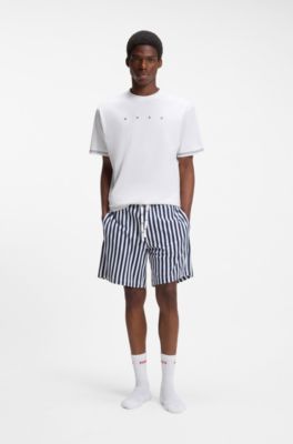 Relaxed-fit pyjama set in soft cotton, White
