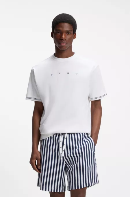 Relaxed-fit pyjama set in soft cotton