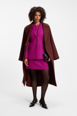 Regular-Fit Blazer mit Metallkn&ouml;pfen, Dunkelrosa