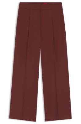Hugo Regular-fit trousers with wide leg kostymbyxor dam – bild 4