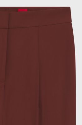 Regular-Fit Hose mit weitem Bein, Braun