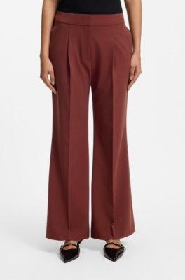 Regular-fit trousers with wide leg