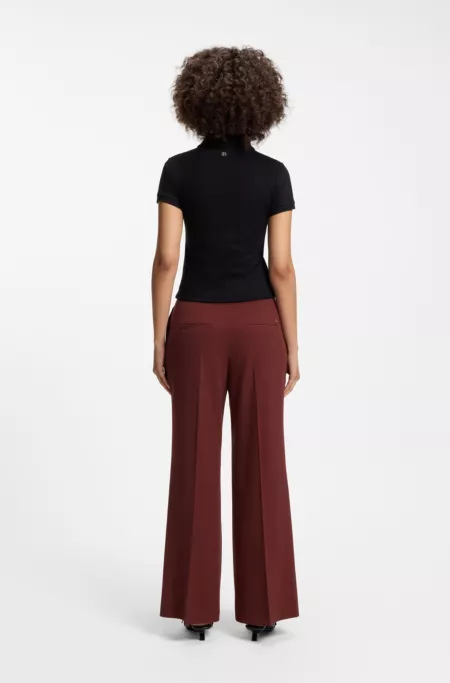 Regular-fit trousers with wide leg