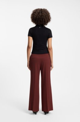 Hugo Regular-fit trousers with wide leg kostymbyxor dam – bild 2