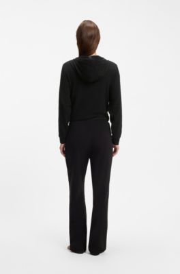 Tracksuit bottoms in stretch modal with monogram tape, Black
