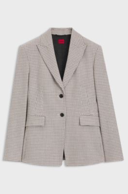 Blazer regular fit con micro quadri, A disegni