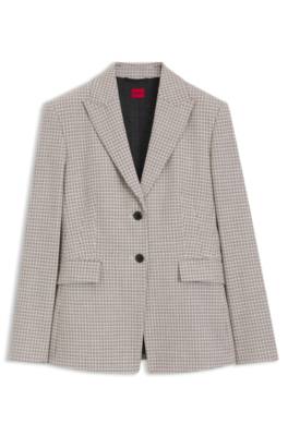 Hugo Regular-fit blazer with micro check dam – bild 4