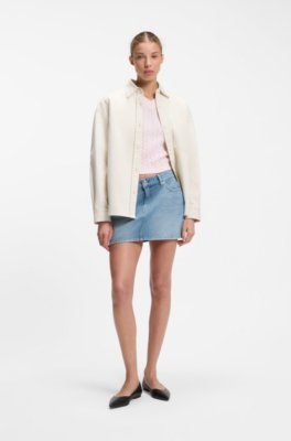 Hugo Five-pocket mini skirt in blue denim minikjolar dam – bild 2