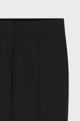 Slim-fit broek van keperstof met stretch, Zwart
