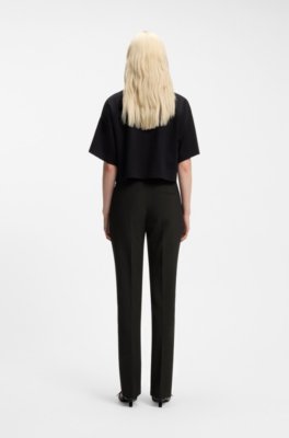 Hugo Slim-fit trousers in stretch twill kostymbyxor dam – bild 2