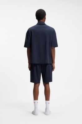 Hugo Stretch-cotton polo shirt with logo tape pikéer herr – bild 2