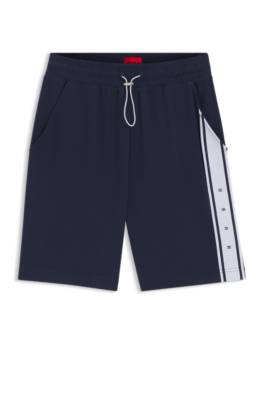 Stretch-cotton shorts with logo tape 1