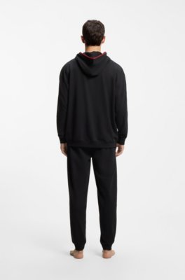 Hugo Relaxed-fit hoodie with branded contrast piping herr – bild 2