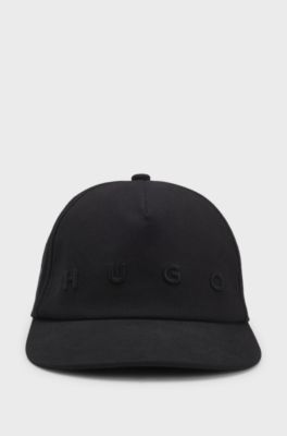Cappellino in twill di cotone con logo ricamato, Nero