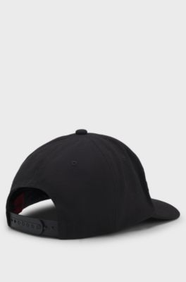 Cappellino in twill di cotone con logo ricamato, Nero