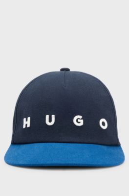 Cappellino in twill di cotone con logo ricamato, Blu