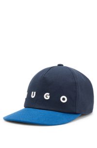 Soft cotton 5-panel cap with snapback, Blue