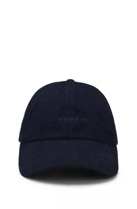 Casquette en doux velours de coton côtelé à logo brodé