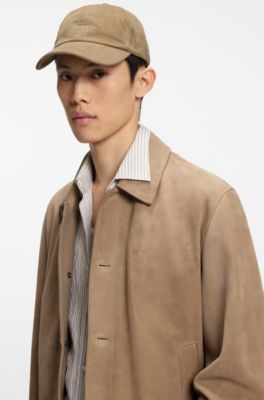 Soft cotton corduroy cap with embroidered logo, Beige