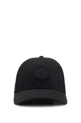 Boss Cotton-canvas cap with Double B monogram badge kepsar herr – bild 4