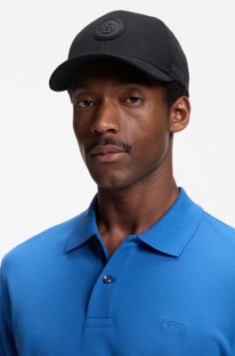 Boss Cotton-canvas cap with Double B monogram badge kepsar herr – bild 3