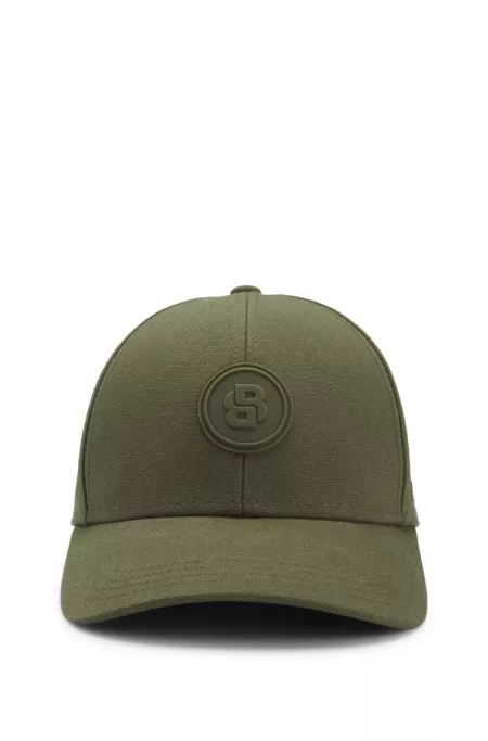 Cotton-canvas cap with Double B monogram badge