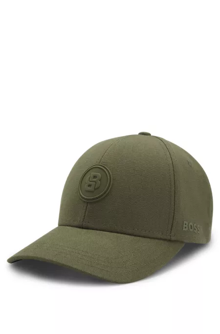 Cotton-canvas cap with Double B monogram badge