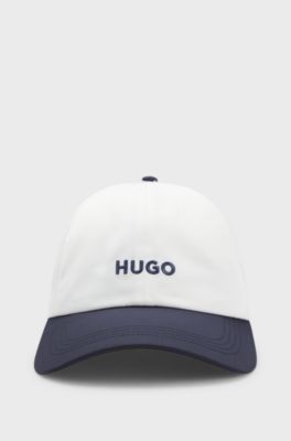 Soft six-panel cap with embroidered logo, White