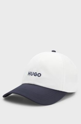 Soft six-panel cap with embroidered logo, White