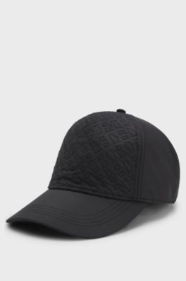 Peached cap with quilted Double B monograms, Black