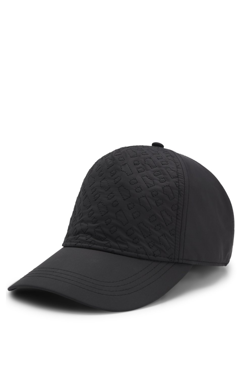 Peached cap with quilted Double B monograms