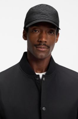 Peached cap with quilted Double B monograms, Black