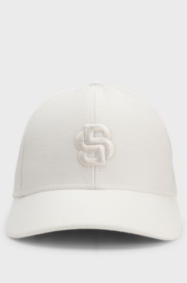 Cotton-twill cap with Double B monogram, Natural