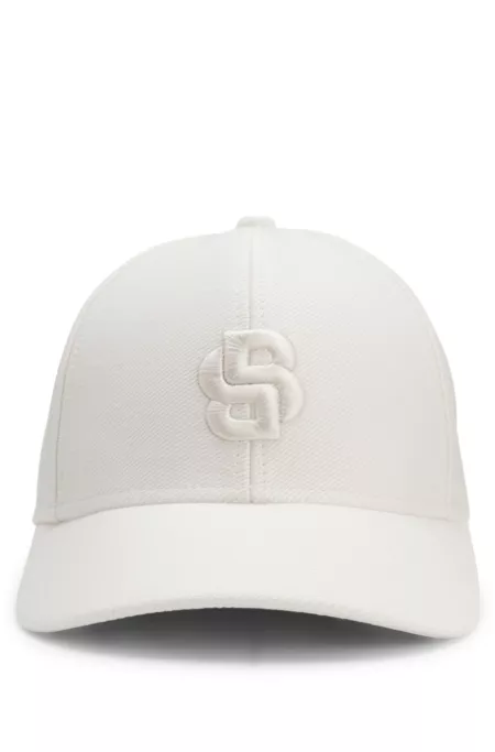 Cotton-twill cap with Double B monogram